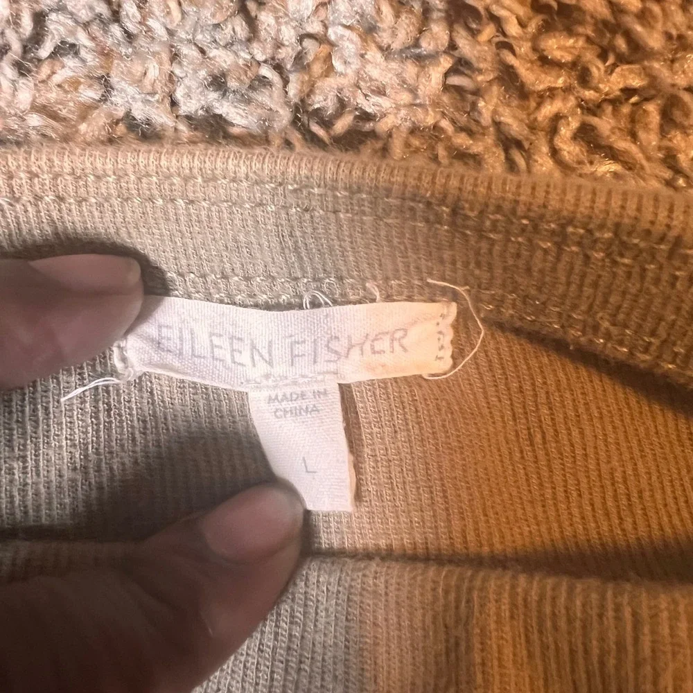 Eileen Fisher‎ Linen Blend Lounge Pants Drawstring Waist Relaxed Fit Women's